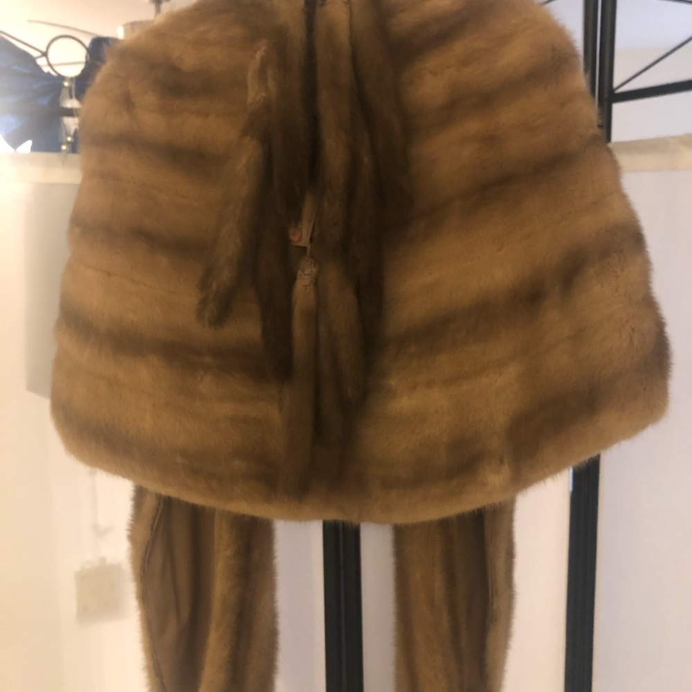 Whiskey color mink stole